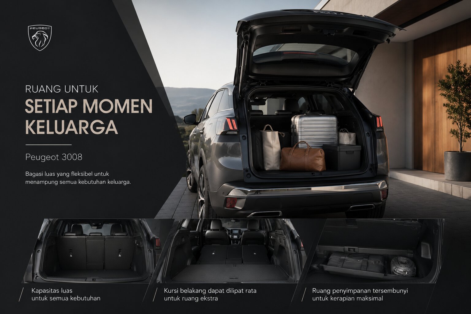 Peugeot 3008 sebagai Solusi Ruang Penyimpanan untuk Keluarga Modern